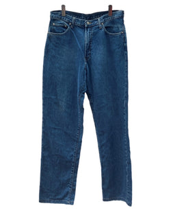ダブルアールエル RRL 90s DENIM PANTS デニム パンツ ジップフライ ジーパン ジーンズ USA製 Ralph Lauren インディゴ 青 ロゴ R004 デニム ブルー サイズ 34 104MB-216