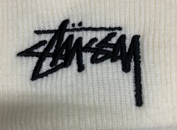 【中古】ナイキ NIKE x Stussy Cuff Beanie "White" ステューシー  カフ ビーニー "ホワイト"  コラボ cv8961-121 帽子 メンズ帽子 ニット帽 ホワイト フリーサイズ 201goods-497