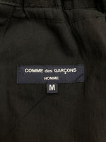 コムデギャルソン COMME des GARCONS HOMME GABARDINE PANTS ギャバジン パンツ 綿エステル ベルト ジップフライ 黒 無地 HN-P003 ボトムスその他 ブラック Mサイズ 104MB-247