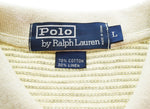 ラルフローレン RalphLauren ボーダー リネン 半袖 ポロシャツ ポケットシャツ KK-RL-YM0323 半袖ポロシャツ ベージュ Lサイズ 103MT-2388