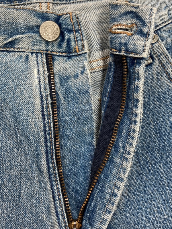 ダブルアールエル RRL 90s DENIM PANTS デニム パンツ ジップフライ ジーパン ジーンズ USA製 Ralph Lauren インディゴ 青 ロゴ デニム ブルー 31/32 104MB-234