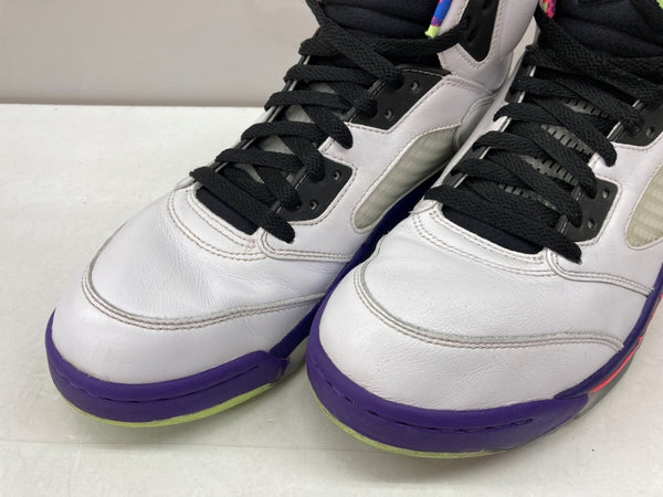 ナイキ NIKE 20年製 AIR JORDAN 5 RETRO BEL-AIR エア ジョーダン レトロ ベルエア AJ5 ジャンプマン シューズ 白 紫 DB3335-100 メンズ靴 スニーカー ホワイト 27.5cm 104S-853
