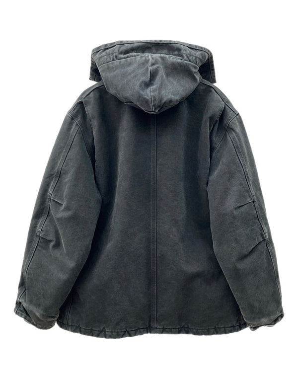 カーハート Carhartt TRADITIONAL JACKET トラディショナル ジャケット コーデュロイ ダック ダブルジップ アウトドア アウター 黒 C26 BLK ジャケット ロゴ ブラック Lサイズ 104MT-1959