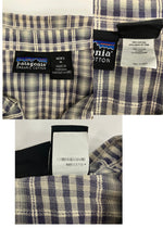 パタゴニア PATAGONIA 2000年製 00’s A/C Shirt  ACシャツ チェックシャツ シャドーチェック ポルトガル製 ORGANIC COTTON  52917 半袖シャツ グレー Mサイズ 101MT-4763