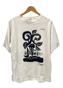 US US古着 Picasso ART T-Shirt Flower in a Glass 1947 アートTシャツ ピカソ Tシャツ プリント ベージュ 101MT-2603