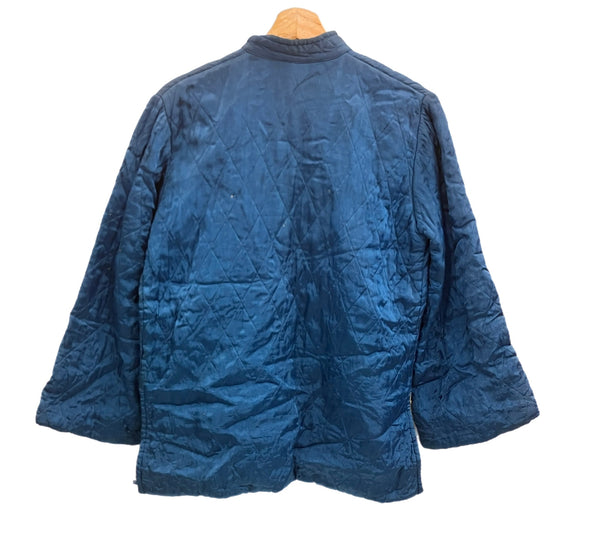 ヴィンテージ vintage 50's 50年代 チャイナジャケット カンフー スリーピング 龍 ドラゴン 刺繍 サテン キルティング ジャケット ブルー 101MT-4801