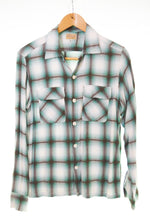 スタイルアイズ STYLEEYES レーヨン オンブレ チェックシャツ SE24785 長袖シャツ グリーン Mサイズ 103MT-3145