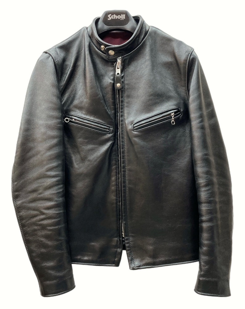 ショット SCHOTT HORSE LEATHER 641XX ホース レザー シングル ライダース ジャケット バイカー USA製 黒  7824150002 36 ジャケット 無地 ブラック 104MT-791 | 古着通販のドンドンサガール