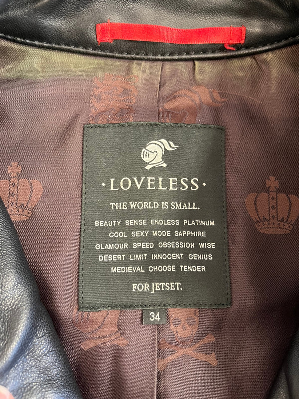 ラブレス LOVELESS ナポレオン レザージャケット 黒 62F17-601-09 ジャケット ブラック サイズ34 101LT-245