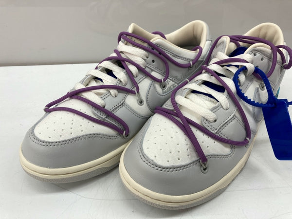 ナイキ NIKE 21年製 × OFF-WHITE オフ ホワイト NIKE DUNK LOW 1 OF 48 NEUTRAL GREY ダンク ロー シューズ 灰 DM1602-107 メンズ靴 スニーカー グレー 27cm 104S-662