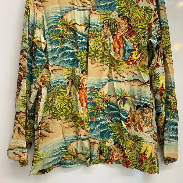 【曜日割引対象外】 サンサーフ SUN SURF スペシャルエディション 長袖アロハシャツ “FESTIVAL” 箱付き M20542 長袖シャツ マルチカラー Mサイズ 201MT-4375 VB