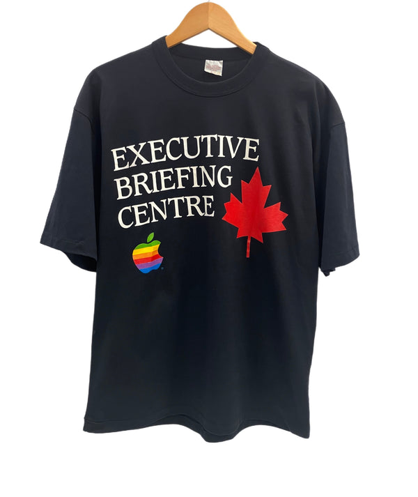 ヴィンテージ vintage 90’s 90s  APPLE アップル EXECTIVE BRIEFING CENTER 企業Tee アートT art シングルステッチ ONE SIZE Tシャツ ブラック フリーサイズ 101MT-3673