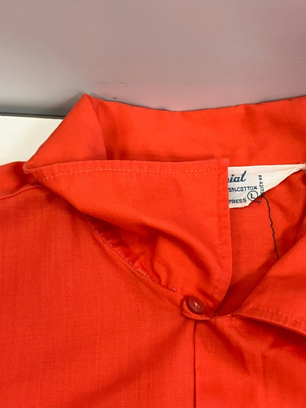 ヴィンテージ vintage 60's~70's 60年代 70年代 Imperial ボウリングシャツ 開襟 オープンカラー ループカラー ボックス 半袖シャツ レッド Lサイズ 101MT-5267