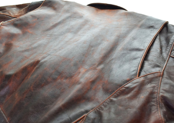 アビレックス AVIREX レザージャケット ダブルライダースジャケット ジャケット ブラウン Mサイズ 103MT-2527