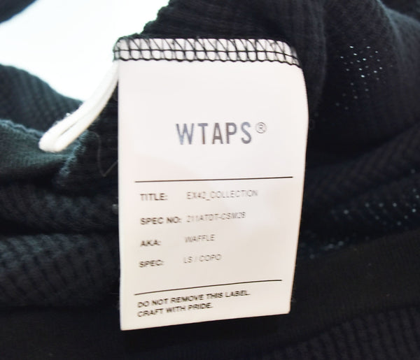 ダブルタップス WTAPS 21SS WAFFLE LS COPO 長袖Tシャツ 黒 211ATDT-CSM28 3 ロンT ブラック 103MT-2837