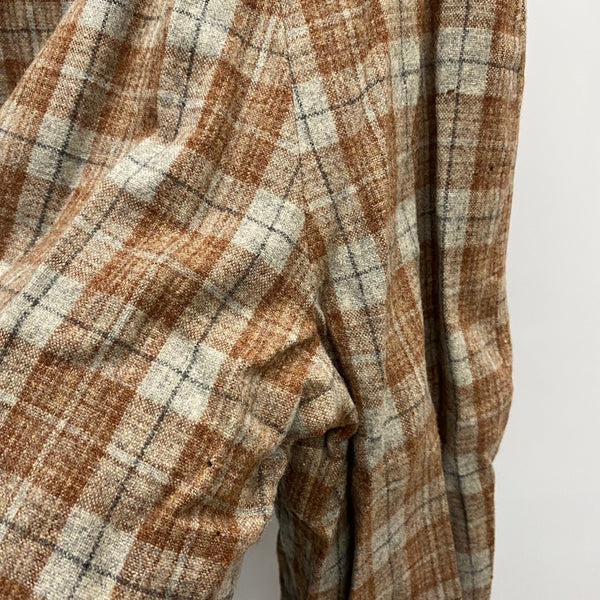 【曜日割引対象外】 ヴィンテージ vintage ~60's チェック ウール ジャケット ブラウン 201MT-4785 VB