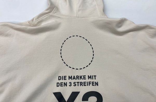 ワイスリー Y-3 STACKED LOGO HOODIE スタック ロゴ フーディ パーカー アイボリー パーカ ロゴ ベージュ Mサイズ 104MT-2170