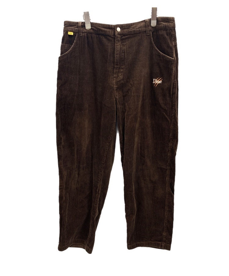 ダイム Dime Baggy Corduroy Pants DEEP BROWN バギー コーデュロイパンツ ダークブラウン 刺繍 恐竜  ボトムスその他 ロゴ ブラウン Lサイズ 101MB-402 | 古着通販のドンドンサガール