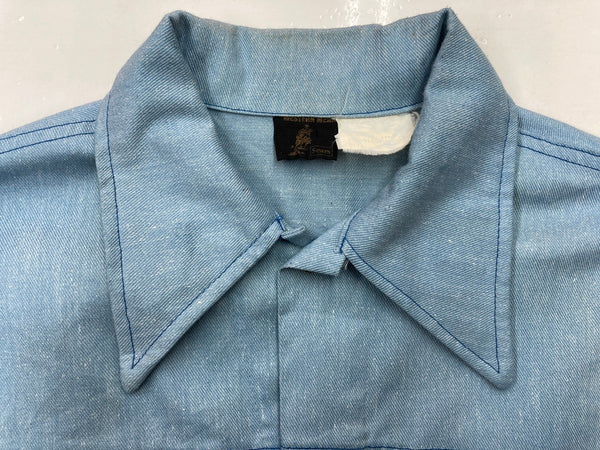 ヴィンテージ vintage 70s 70年代 SEARS コットン トラッカージャケット ワークジャケット 水色 ジャケット 無地 ブルー 104MT-1353