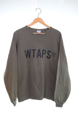 ダブルタップス WTAPS WTVUA クルーネックスウェット ロゴプリント 4 スウェット カーキ 103MT-2889