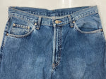 ダブルアールエル RRL 90s DENIM PANTS デニム パンツ ジップフライ ジーパン ジーンズ USA製 Ralph Lauren インディゴ 青 ロゴ R004 デニム ブルー サイズ 34 104MB-220
