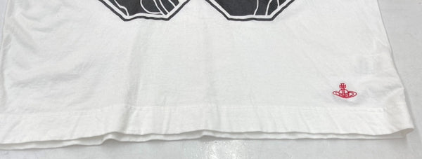 ヴィヴィアンウエストウッド Vivienne Westwood レッドレーベル RED LABEL 69オージー スポーツプリント スクエアトップ 半袖 カットソー メッシュ フットボール WHITE 白 16-12-321034 Tシャツ プリント ホワイト Mサイズ 104LT-103