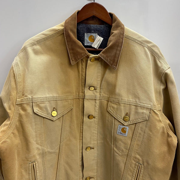 【曜日割引対象外】 カーハート Carhartt 80's 90's トラッカージャケット 裏地ブランケット ダック ジャケット ベージュ 201MT-3734 VB