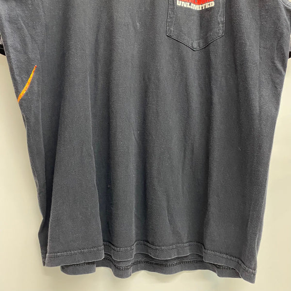 【曜日割引対象外】 ヴィンテージ vintage 90's マルボロ Marlboro LIZARD USA製 ポケット Tシャツ ブラック XLサイズ 201MT-4511 VB