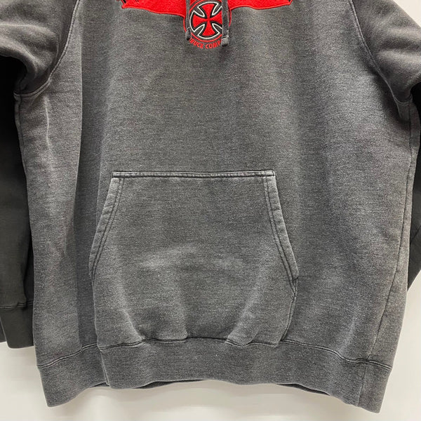 【曜日割引対象外】 インディペンデント INDEPENDENT 90's~ ラグランスウェットパーカ 2トーン パーカ ブラック XLサイズ 201MT-4673 VB