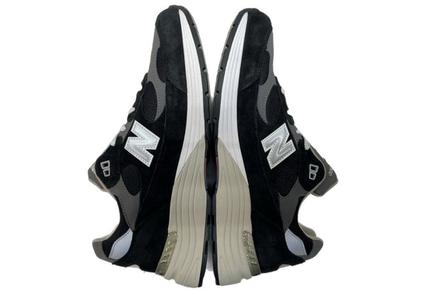 ニューバランス new balance 24年製 U992 ABZORB SBS スエード メッシュ ランニング ローカット シューズ 黒 U992BK メンズ靴 スニーカー ブラック 28cm 104S-1066