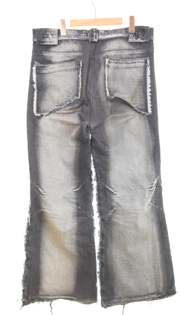 ノーフェイススタジオ nofaithstudios フレアデニム Y2K デニムパンツ デニム ブラック LLサイズ 103MB-578