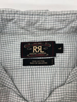 ダブルアールエル RRL 90s CHECK SHIRT チェック シャツ ボタン ピンチェック 長袖 Ralph Lauren 灰 長袖シャツ チェック グレー Lサイズ 104MT-2249