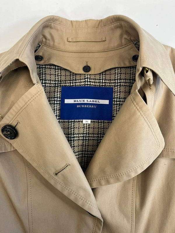 バーバリー Burberry BERBERRY BLUE LABEL バーバリーブルーレーベル ライナー付き トレンチコート ノバチェック ベルト E1A06-830-42 コート ベージュ 36 101LT-183