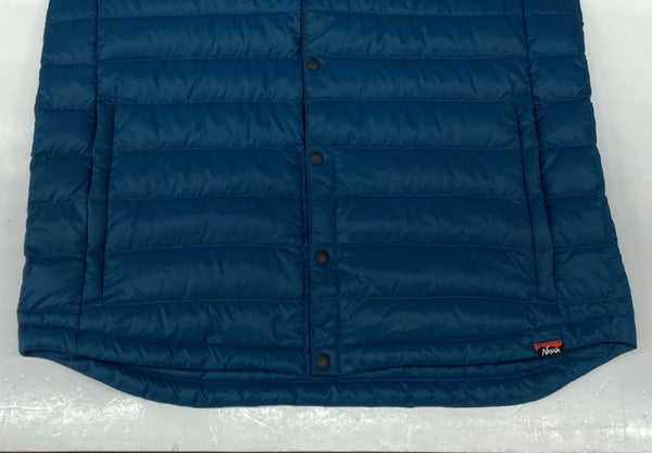 ナンガ NANGA INNER DOWN JACKET インナー ダウン ジャケット ノーカラー アウトドア WILD-1 紺 ジャケット ロゴ ネイビー Lサイズ 104MT-877