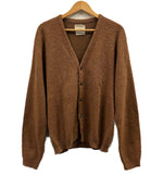 ヴィンテージ vintage 60's 60年代 Aldleigh SPORTSWEAR mohair cardigan モヘア混 ヴァージンモヘア 混率多 30%モヘア - カーディガン ブラウン フリーサイズ 101MT-3703