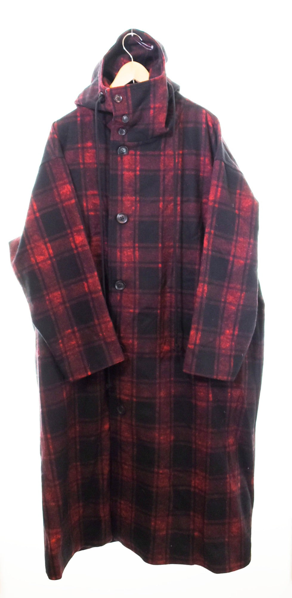 ヨウジヤマモト ウールロングチェックシャツ ワイズ ヨウジヤマモト