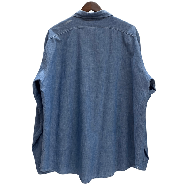 【曜日割引対象外】 ヴィンテージ vintage 70's ビッグヤンク BIG YANK シャンブレーシャツ 長袖シャツ ブルー 201MT-4382 VB
