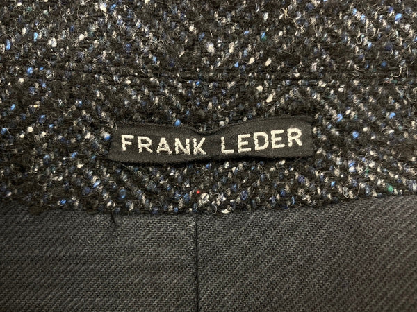 フランクリーダー FRANK LEDER NAVY NEP HERRINGBONE WOOL ヘリンボーンウール モーターサイクルコート マルチジップ ドイツ製 コート 無地 マルチカラー Sサイズ 104MT-939