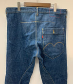 【曜日割引対象外】 リーバイス Levi's RED 1st Standard Blue Line Twisted Denim Pants スペイン製 デニム ブルー W34サイズ 201MB-789 VB