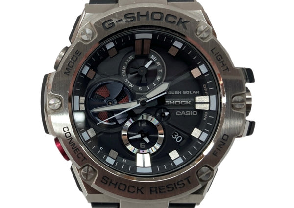 ジーショック G-SHOCK CASIO カシオ G-STEEL 耐衝撃構造 20気圧防水 アウトドア 腕時計 ウォッチ 5513 銀 黒 GST-B100 メンズ腕時計ブラック 104T-35