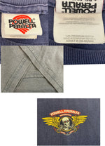パウエル ペラルタ POWELL PERALTA 00's SKATEBRADS ロゴ 両面 プリント Tシャツ ネイビー Mサイズ 101MT-4240