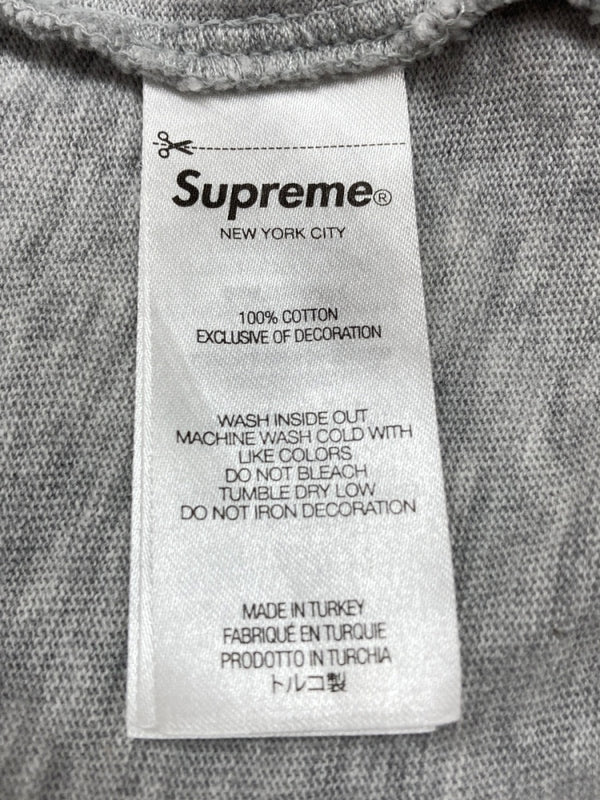 シュプリーム SUPREME Old English L/S Top オールド イングリッシュ ロゴ 長袖 カットソー ロンT 灰 ロンT 刺繍 グレー Mサイズ 104MT-1526