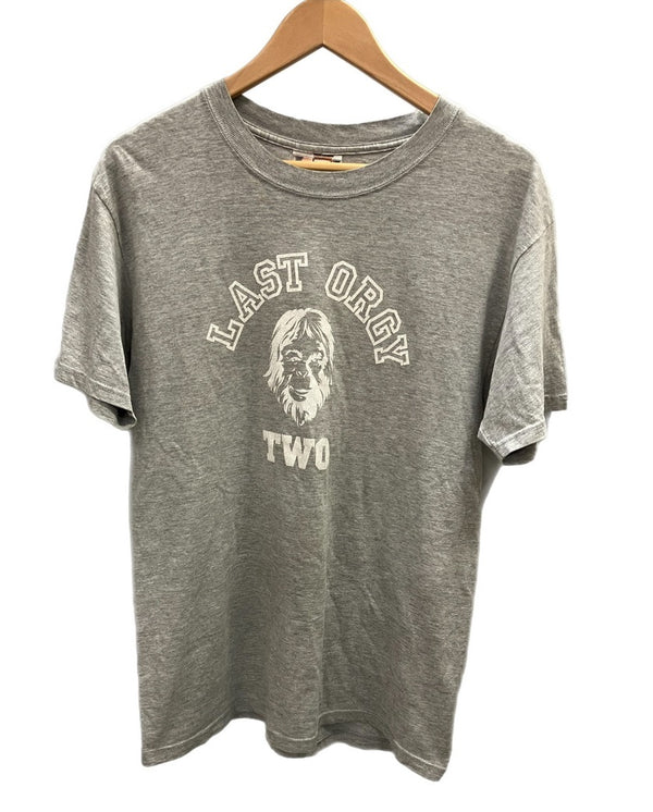 ア ベイシング エイプ A BATHING APE 00s UNDERCOVER NOWHERE ノーウェア LAST ORGY 2 カレッジロゴ 復刻 表記なし Tシャツ プリント グレー フリーサイズ 101MT-2315