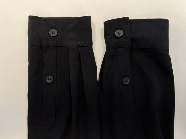 ヨウジ ヤマモト YOHJIYAMAMOTO POUR HOMME プールオム TUXEDO STAND COLLAR BLOUSE 黒 ブラウス 無地 HD-B10-500 サイズ2 長袖シャツ ブラック 101MT-4292