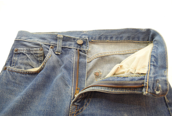 リーバイス LEVI'S 554zxx 紙パッチ VINTAGE ヴィンテージ デニム 60年代 60's 60s  トップボタン刻印E 隠しリベット センターセット セミオートマチックTALON タロン ジップ デニム ブルー 103MB-327