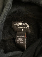 ステューシー STUSSY 00s スカルモチーフ セパレートポケット パーカー フーディー 黒 パーカ ブラック Lサイズ 101MT-3361