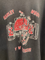 ヴィンテージ vintage US古着 HARLEY 袖シングル  黒 XXL Tシャツ ブラック 3Lサイズ 101MT-3175