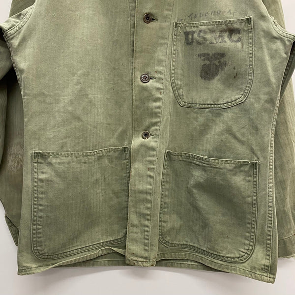 【曜日割引対象外】 ヴィンテージ vintage 40's USMC P-47 HBT ジャケット カーキ 201MT-3744 VB