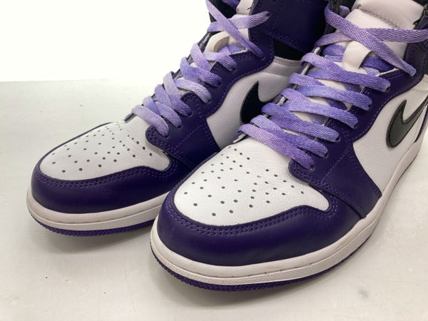 ナイキ NIKE 19年製 AIR JORDAN 1 RETRO HIGH OG COURT PURPLE エア ジョーダン レトロ ハイ コートパープル AJ1 白 紫 555088-500 メンズ靴 スニーカー パープル 27.5cm 104-shoes562