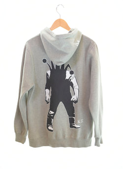 ステューシー STUSSY USA製 kappa sigma KE キング シャドーマン sweat foody パーカー パーカ グレー Mサイズ 103MT-1265